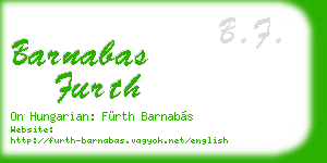 barnabas furth business card